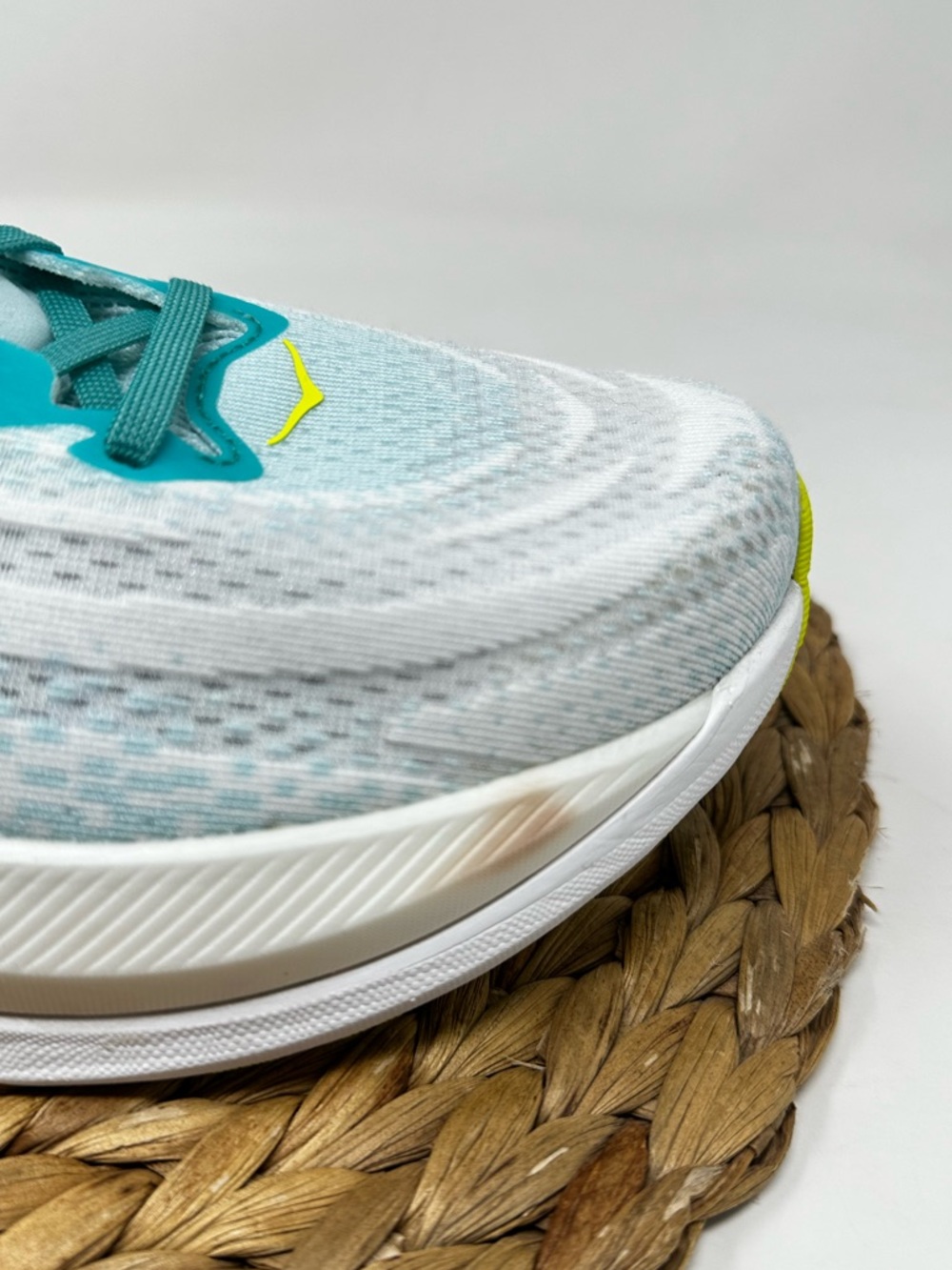 HOKA ONE Mach X Running Shoes White Blue Glass Size 10 Men's - Picture 10 of 10